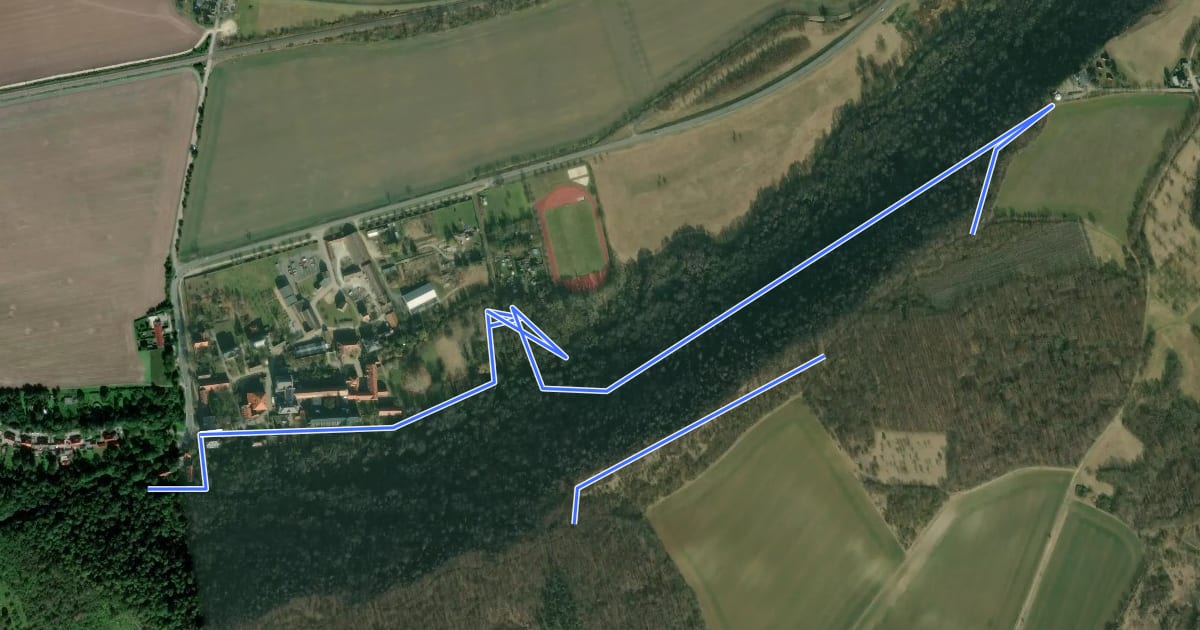 Маршрут Bismarckturm Weg на спутниковом снимке