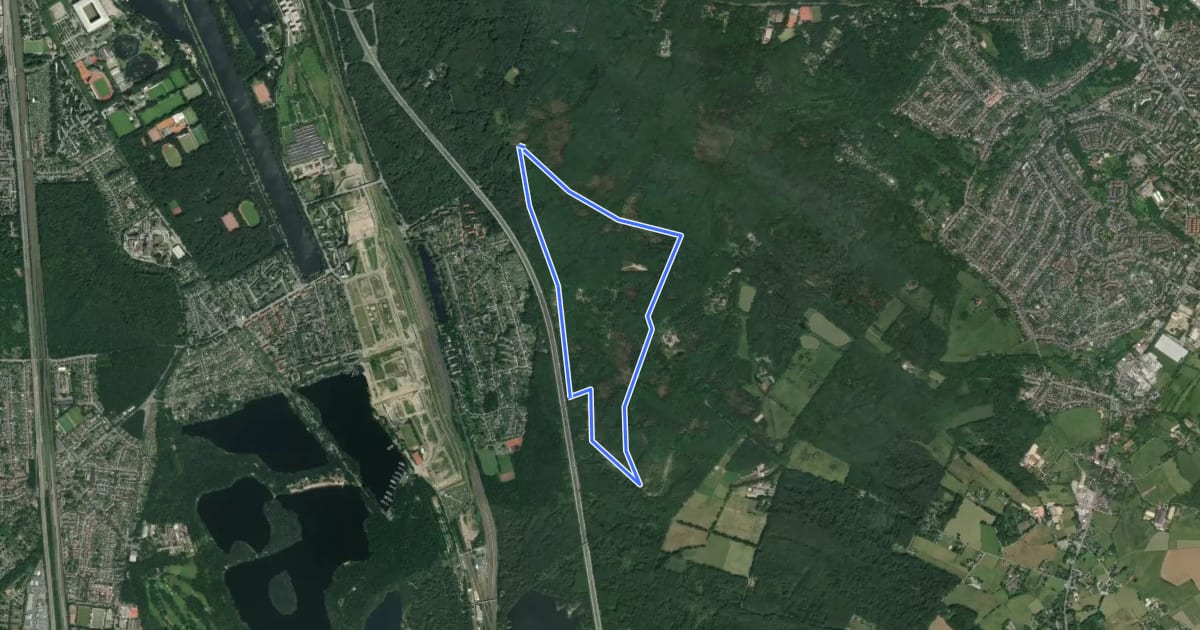 Маршрут Bissingheim Rundweg A1 на спутниковом снимке