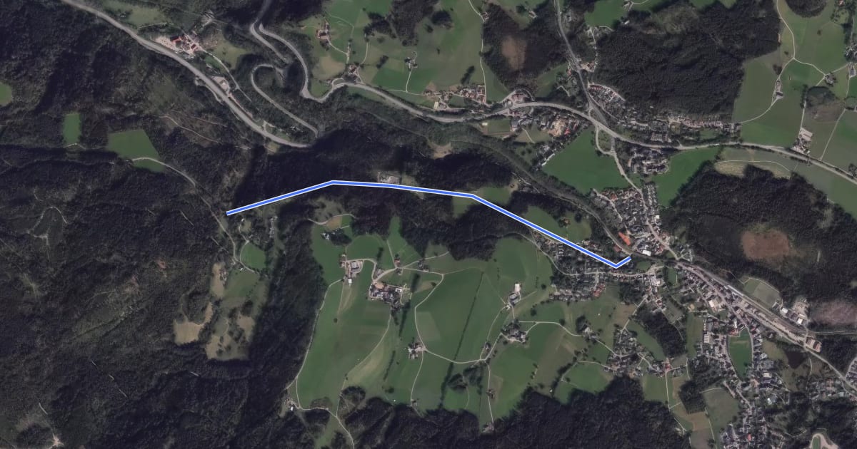 Маршрут Bisten - Eingang Löffeltal на спутниковом снимке