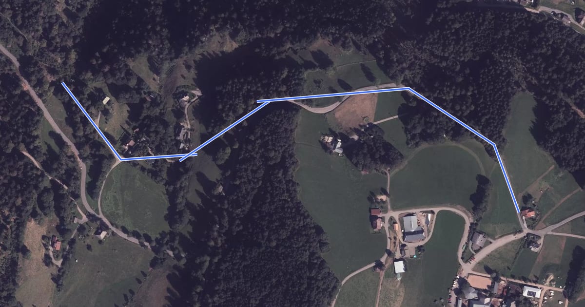 Маршрут Bisten - Skihütte Thoma на спутниковом снимке