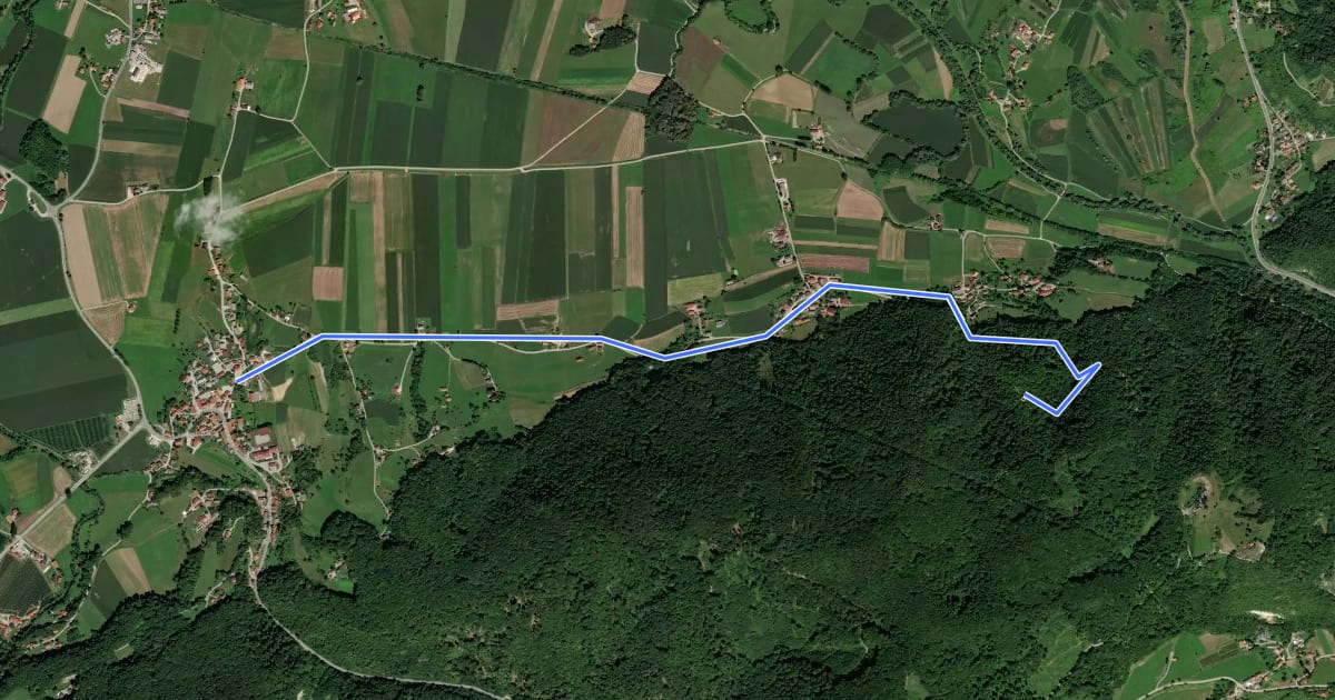 Маршрут Bistrica ob Sotli - Grad Kunšperk на спутниковом снимке