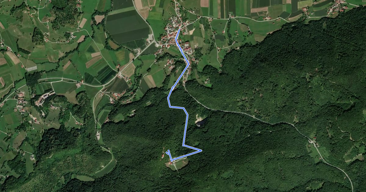 Маршрут Bistrica ob Sotli - Sv. gore на спутниковом снимке