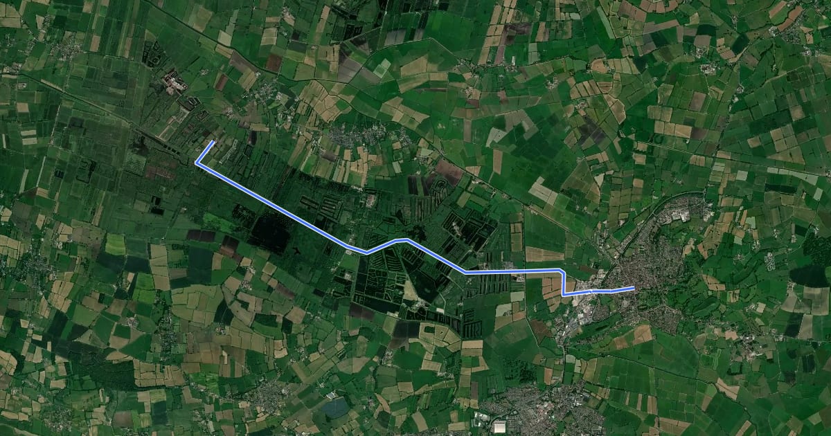 Маршрут Bittern Trail на спутниковом снимке