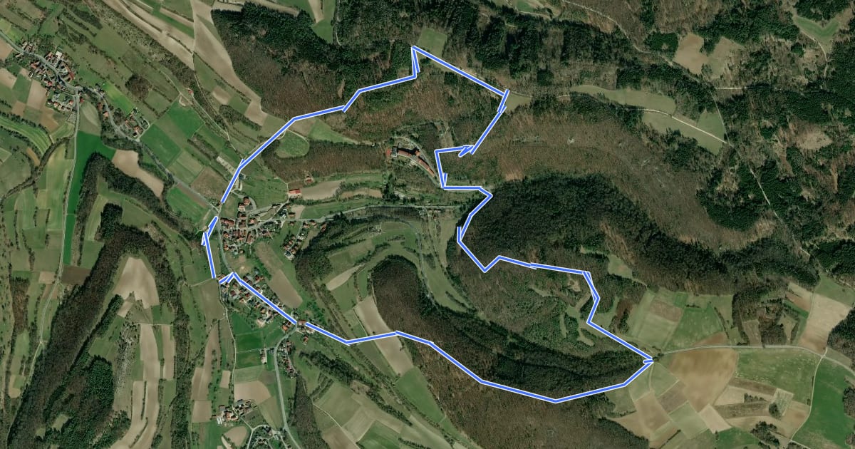 Маршрут Bittmannstein Rundweg на спутниковом снимке