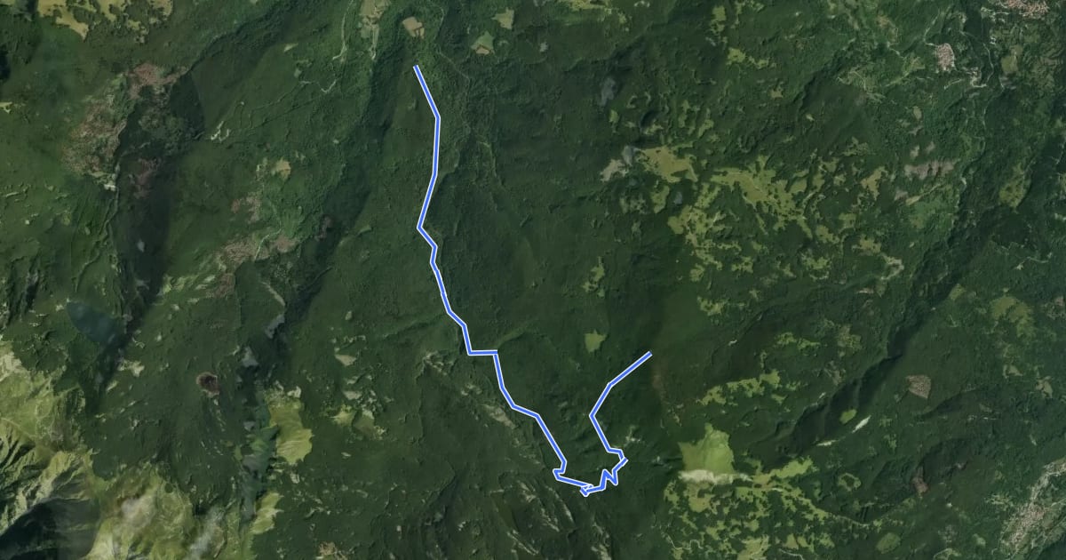 Маршрут Bivio 721-Gli Stagnoni-Strada della Colla-Pian del Freddo на спутниковом снимке