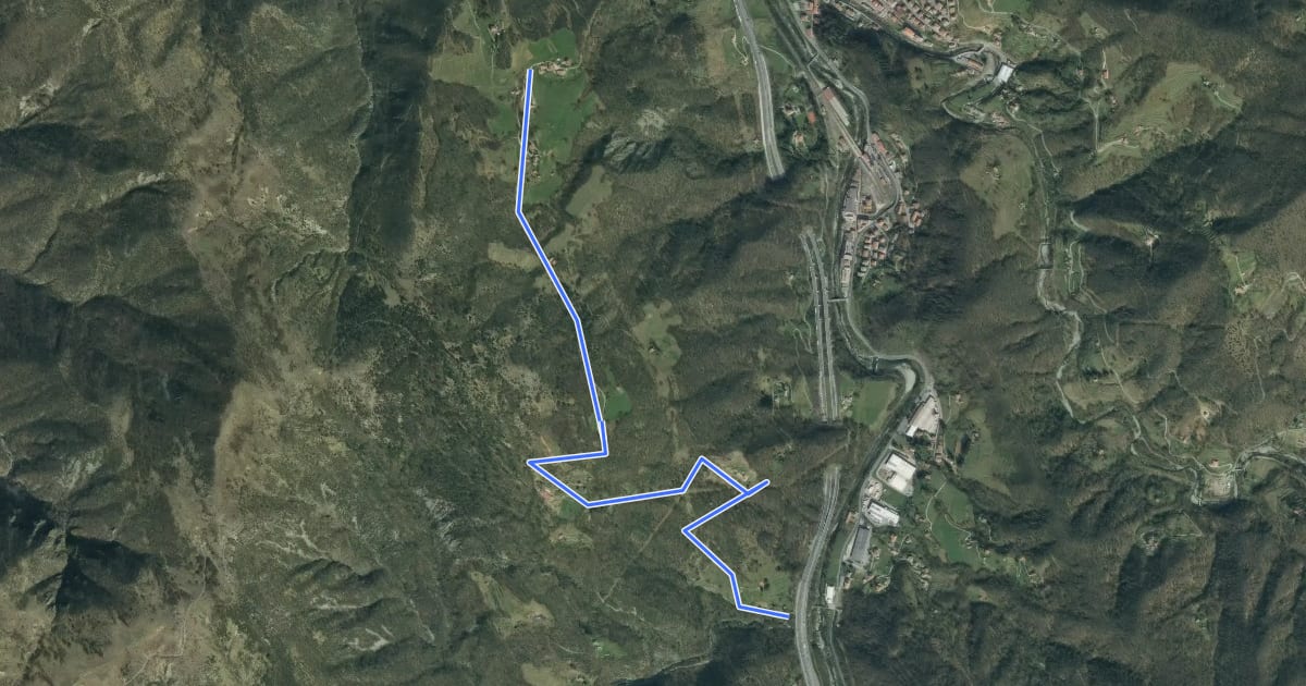 Маршрут Bivio Cascina Masca - Cascina Mongrosso на спутниковом снимке