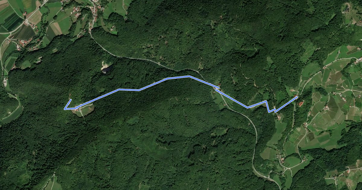 Маршрут Bizeljska vas - Sv. gore на спутниковом снимке