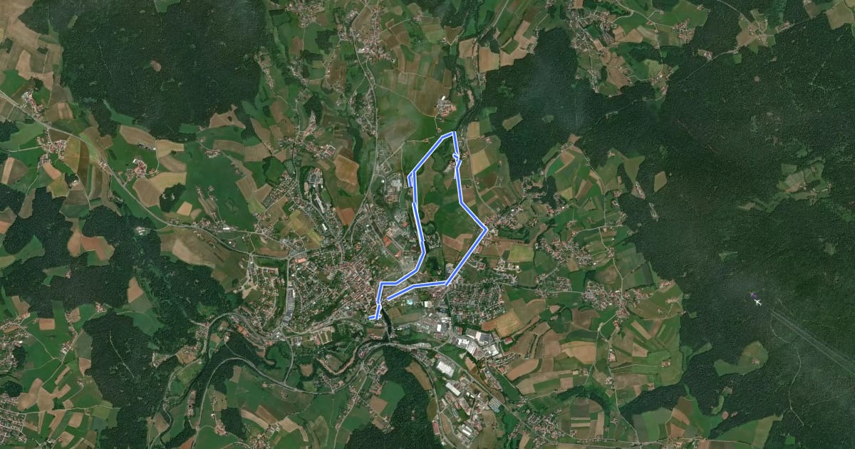 Маршрут Bk01 Rundwanderweg Sperlhammer на спутниковом снимке