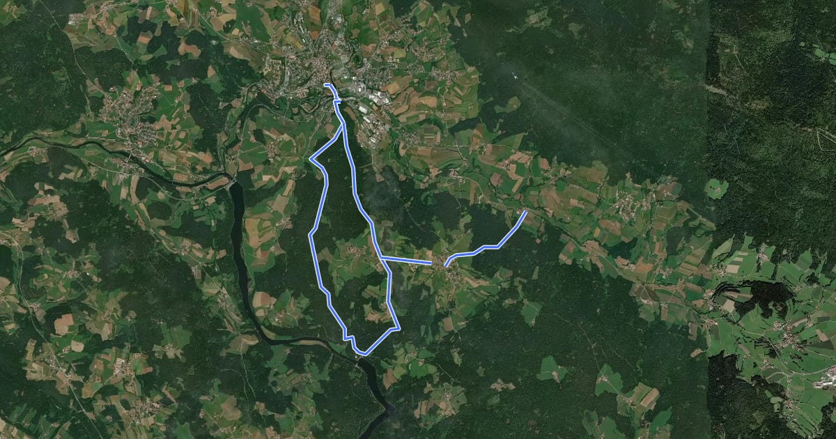 Маршрут Bk02 Rundwanderweg Höllensteinsee - Sackenried на спутниковом снимке