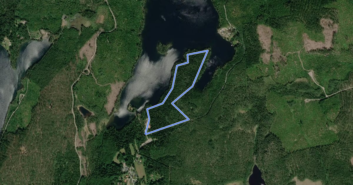 Маршрут Blå 2,5 km на спутниковом снимке