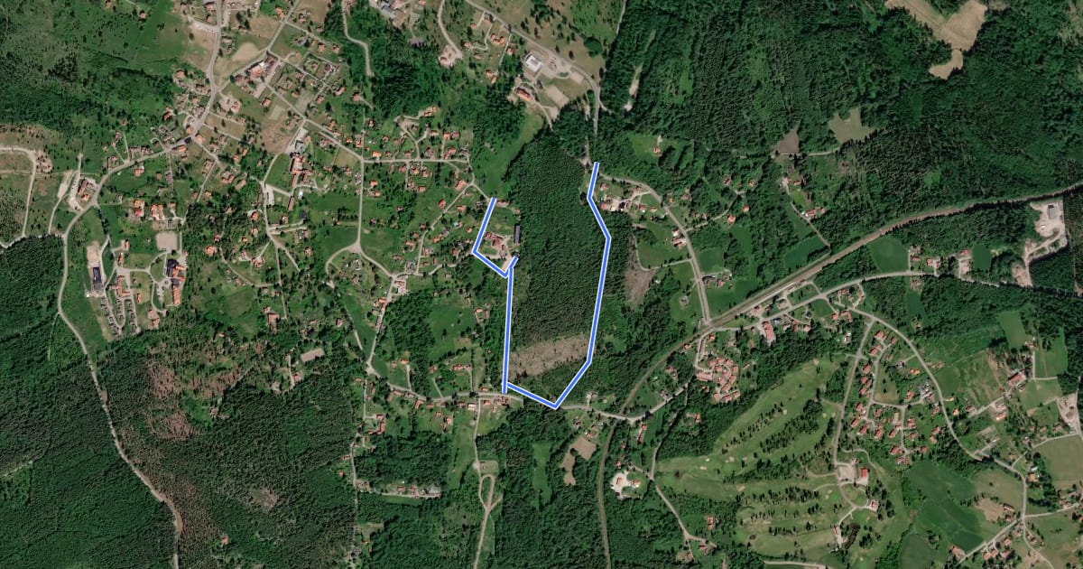 Маршрут Blå 2.5km slinga на спутниковом снимке
