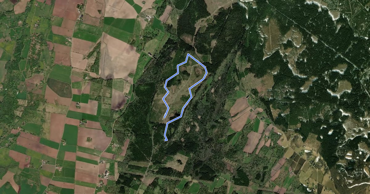 Маршрут Blå 4 km на спутниковом снимке