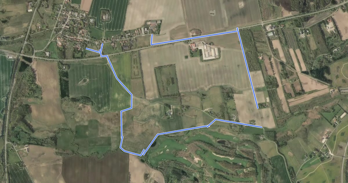 Маршрут Blå Rute на спутниковом снимке