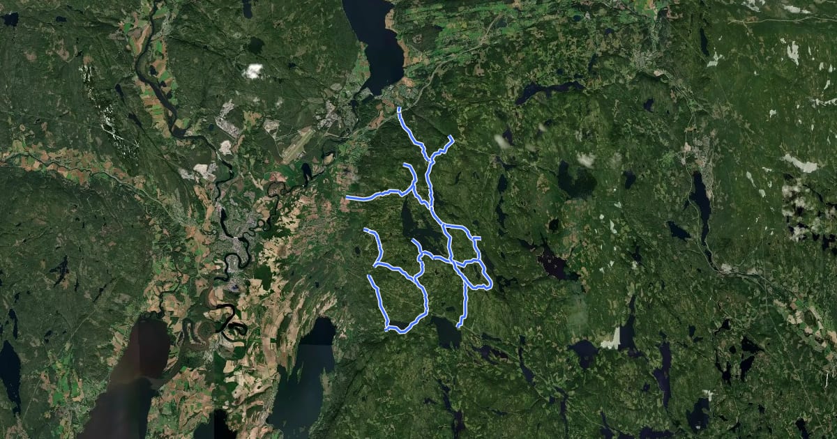 Маршрут Blåstier på Ringkollen на спутниковом снимке