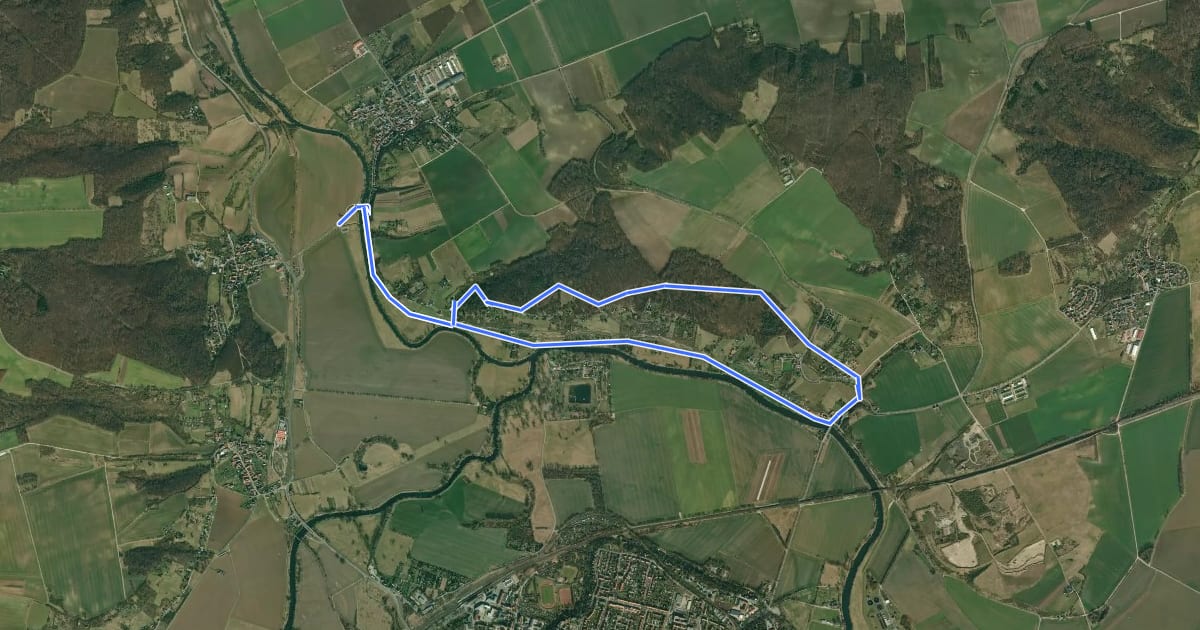 Маршрут Blütengrund Rundwanderweg на спутниковом снимке