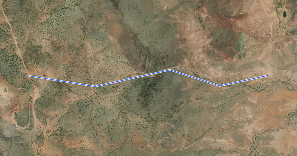 Маршрут Black Canyon Trail на спутниковом снимке