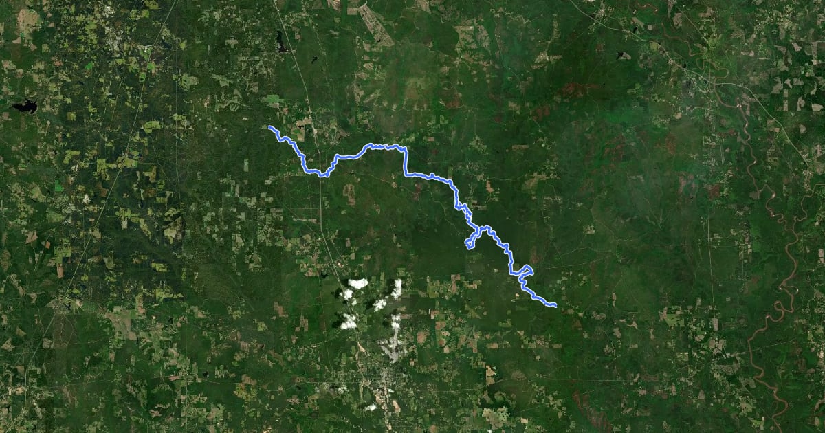 Маршрут Black Creek Trail на спутниковом снимке