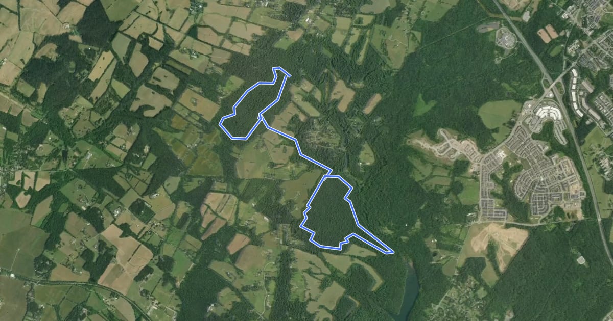 Маршрут Black Hill Mtb на спутниковом снимке