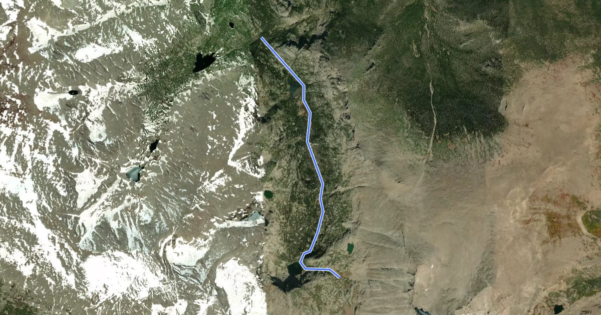 Маршрут Black Lake Trail на спутниковом снимке