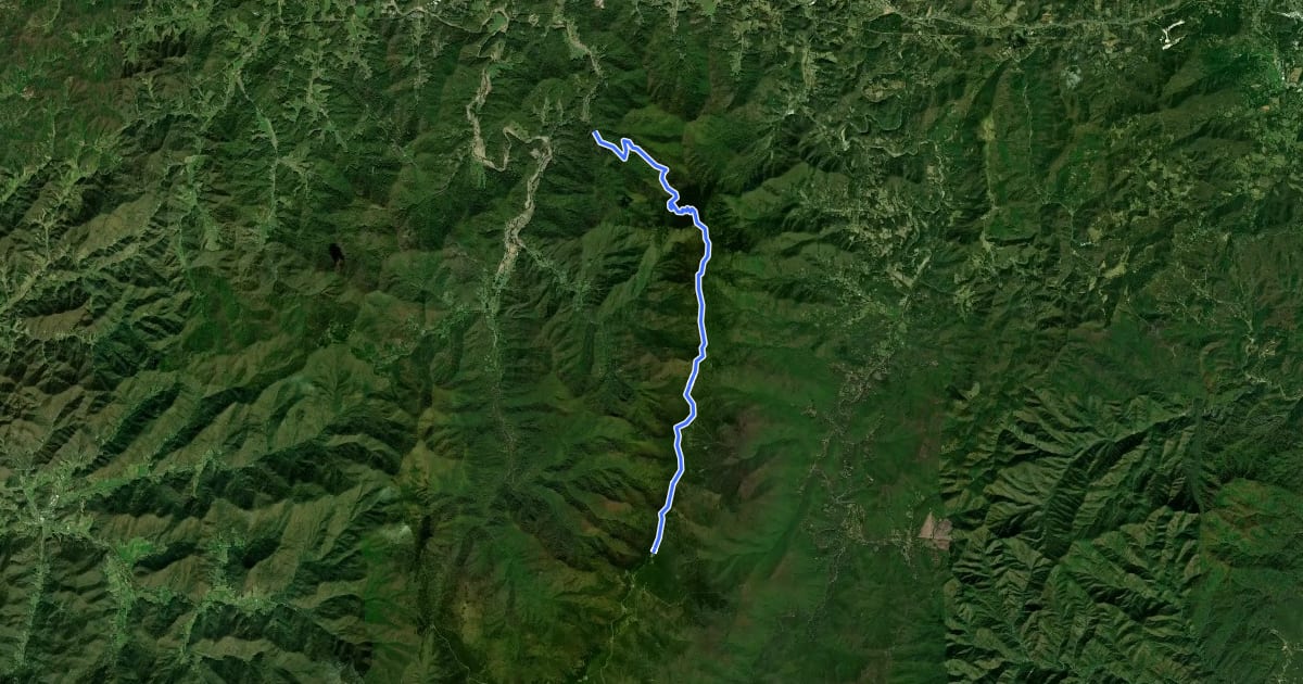 Маршрут Black Mountain Crest Trail на спутниковом снимке