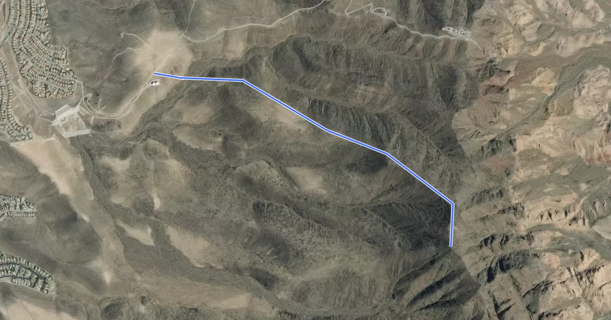 Маршрут Black Mountain North Loop Trail на спутниковом снимке