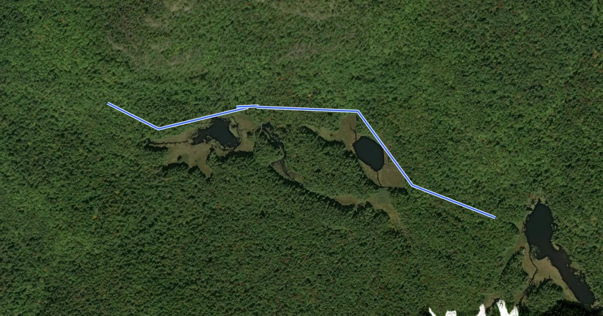 Маршрут Black Mountain Ponds Trail на спутниковом снимке