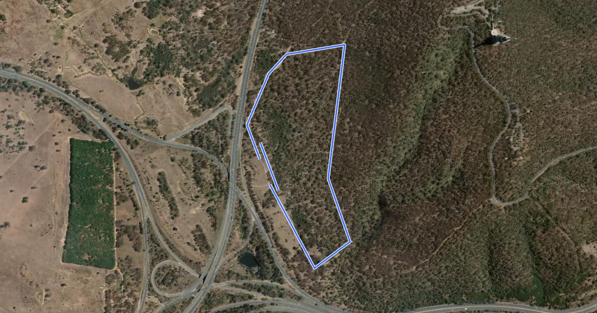 Маршрут Black Mountain Woodland Walk на спутниковом снимке
