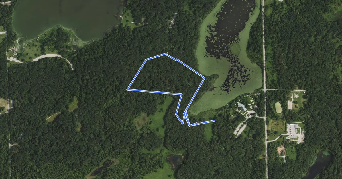 Маршрут Black Oak Trail на спутниковом снимке