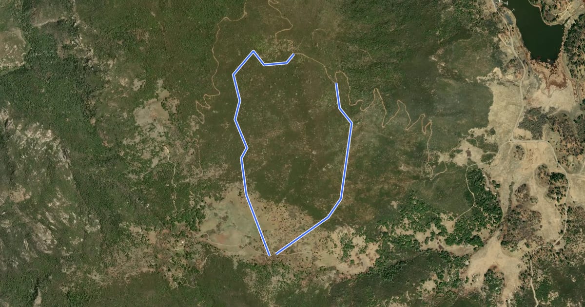 Маршрут Black Oak Trail на спутниковом снимке
