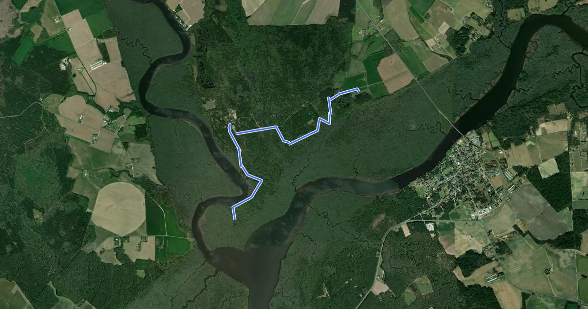 Маршрут Black Trail на спутниковом снимке