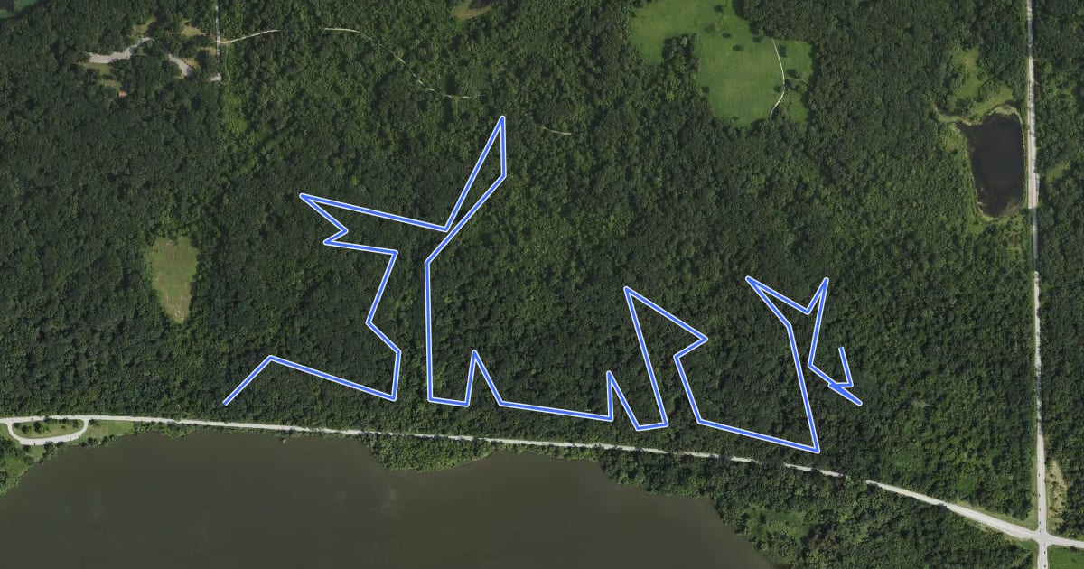 Маршрут Black Unpaved Trail на спутниковом снимке