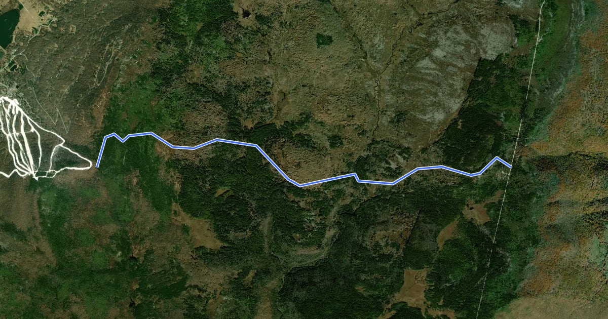 Маршрут Blackbird Knob Trail на спутниковом снимке