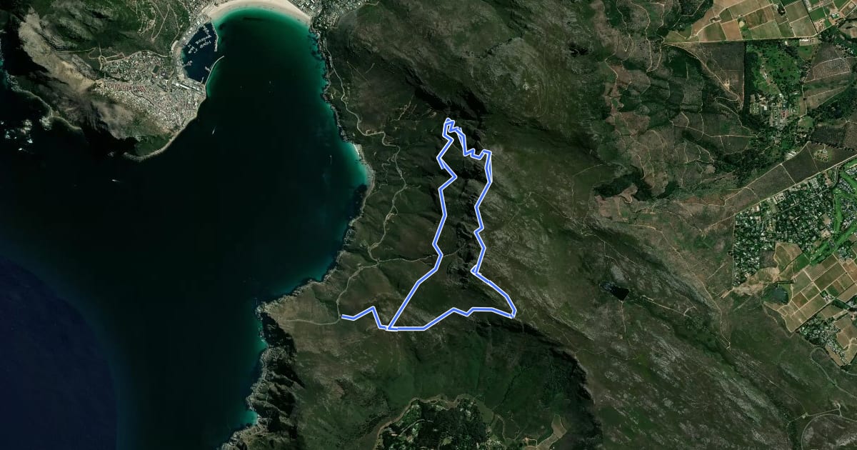 Маршрут Blackburn Ravine (Atlas Pool) - Noordhoek Peak Loop на спутниковом снимке