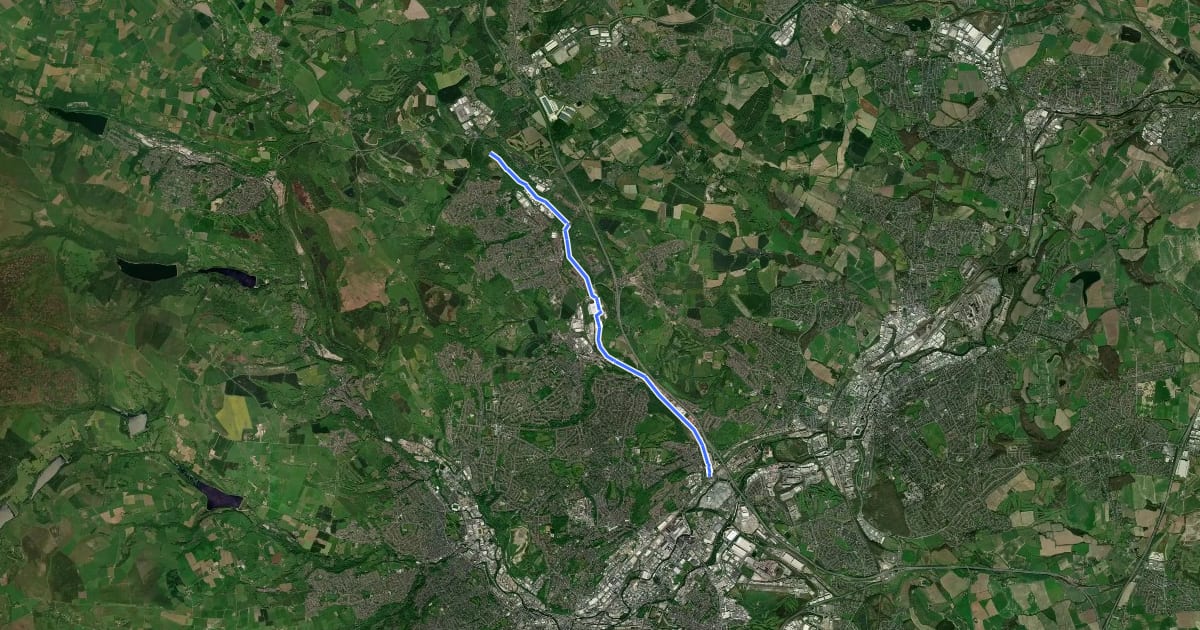 Маршрут Blackburn Valley Trail на спутниковом снимке