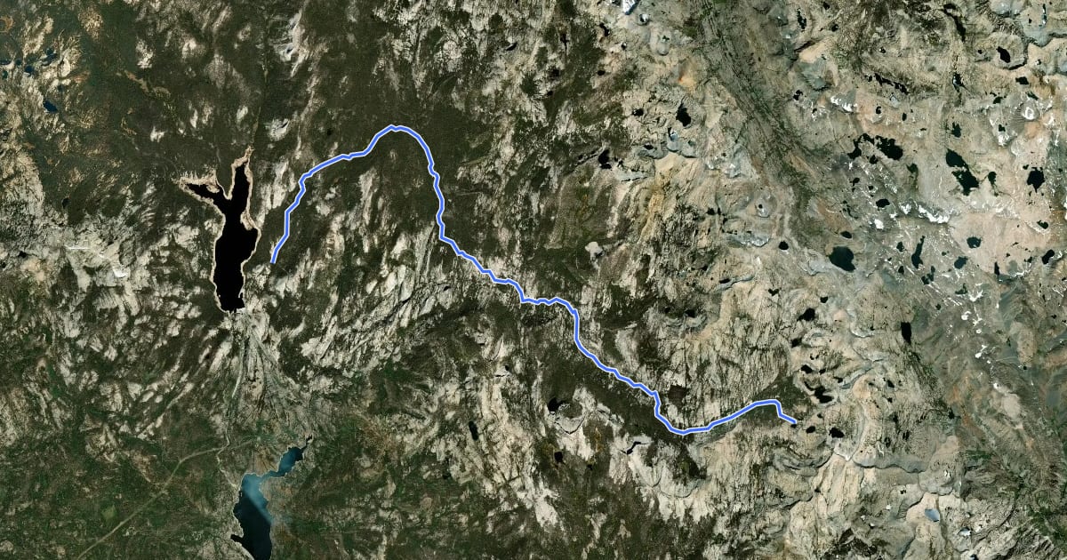 Маршрут Blackcap Trail на спутниковом снимке