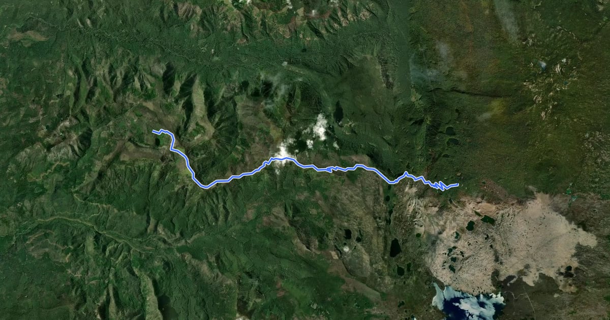 Маршрут Blair Lake Trail на спутниковом снимке
