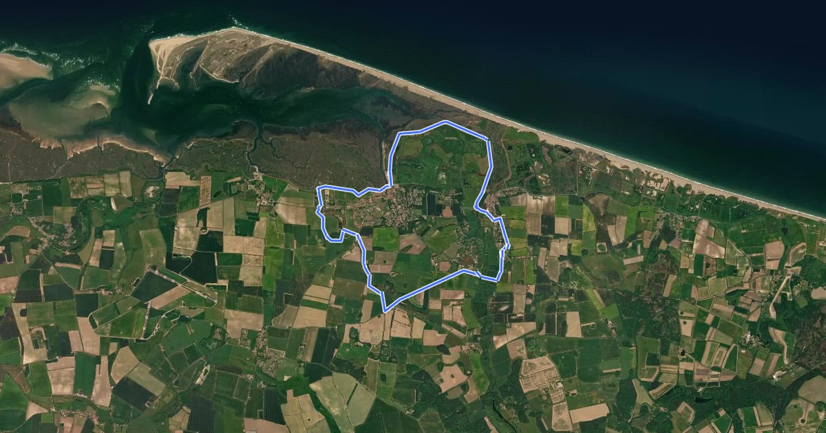 Маршрут Blakeney Circular Walk на спутниковом снимке