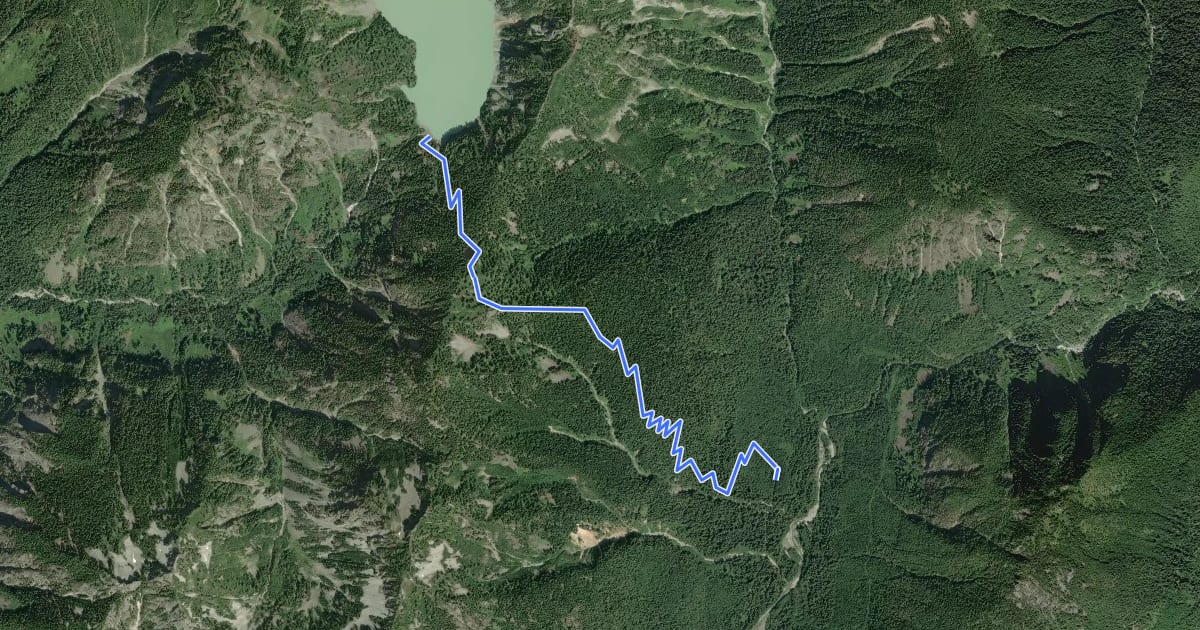 Маршрут Blanca Lake Trail на спутниковом снимке