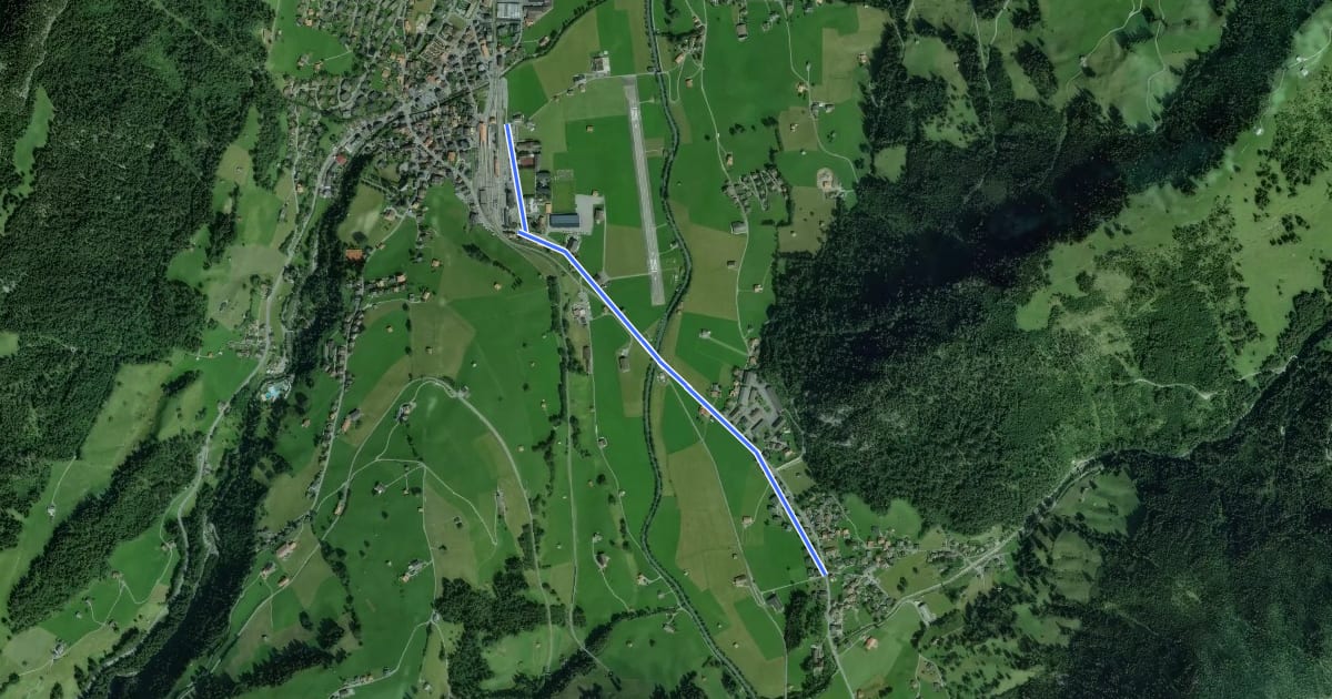Маршрут Blankenburg - Zweisimmen на спутниковом снимке