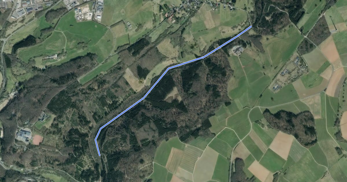 Маршрут Blankenheim (70) - Mülheim (74) на спутниковом снимке