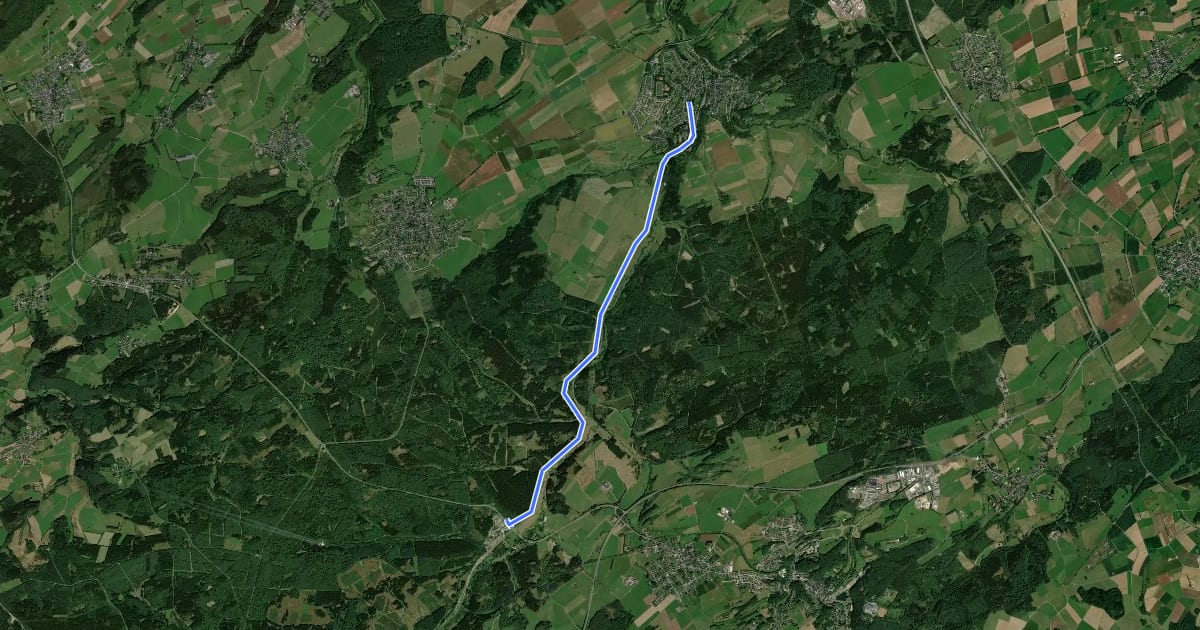 Маршрут Blankenheim Wald (22) - Nettersheim (83) на спутниковом снимке