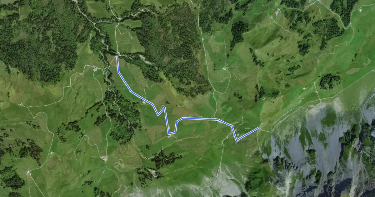 Маршрут Blattenschwand - Blattenegg на спутниковом снимке