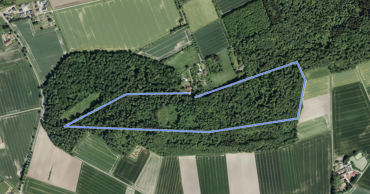 Маршрут blau gepunktete Route - Stemweder Berg на спутниковом снимке