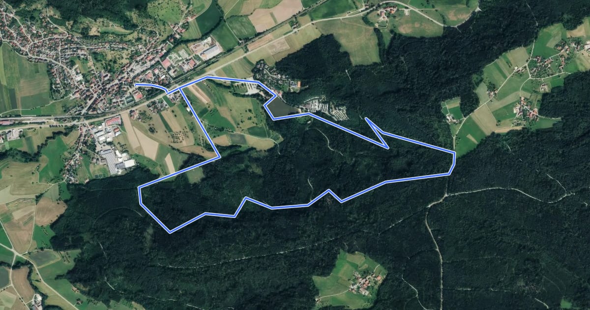 Маршрут Blaubeerweg на спутниковом снимке