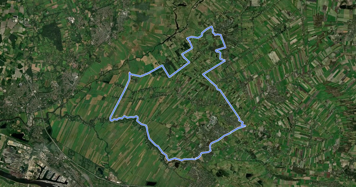 Маршрут Blaue Route на спутниковом снимке