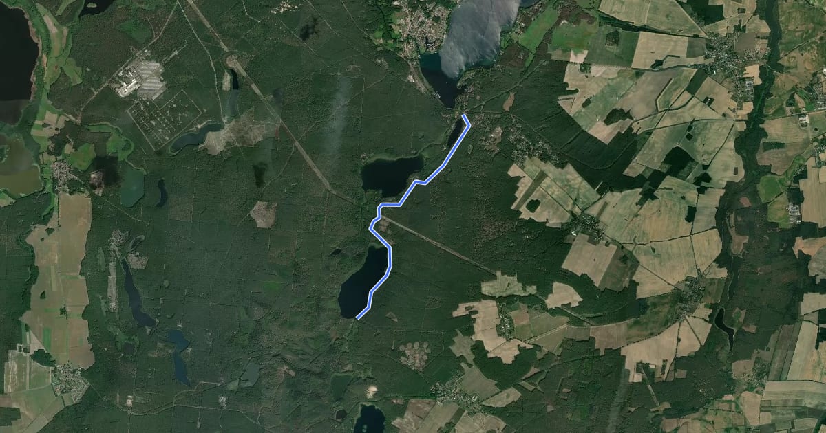 Маршрут Blauer Balken на спутниковом снимке