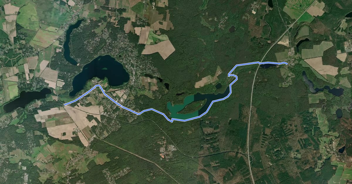 Маршрут Blauer Balken Zühlsdorf - Lanke на спутниковом снимке