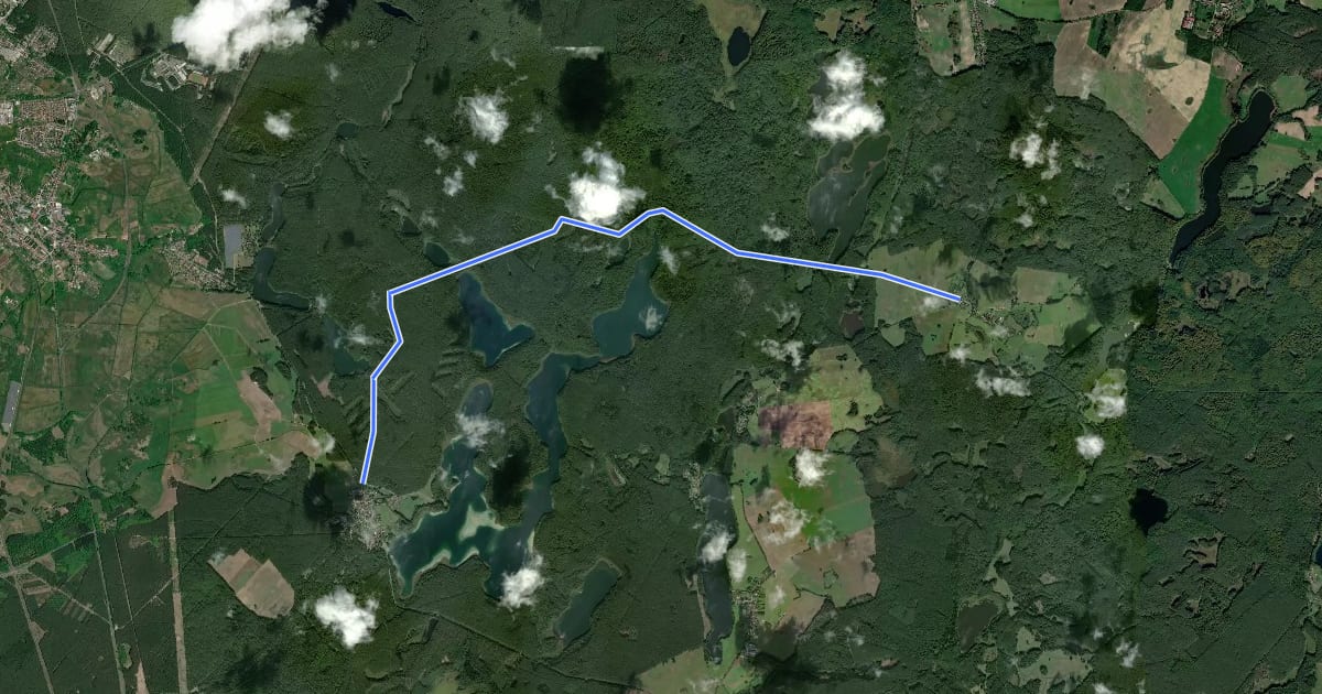 Маршрут Blauer Falke Fürstensee на спутниковом снимке