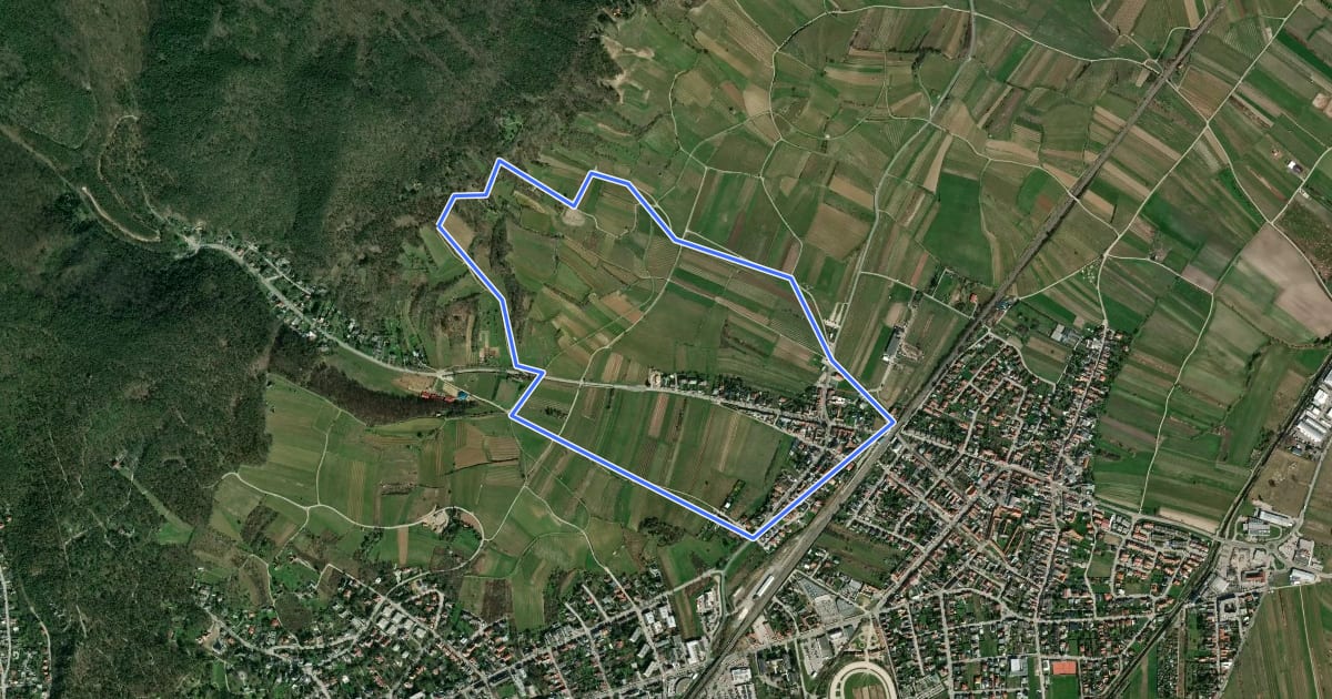 Маршрут Blauer Portugieserweg на спутниковом снимке