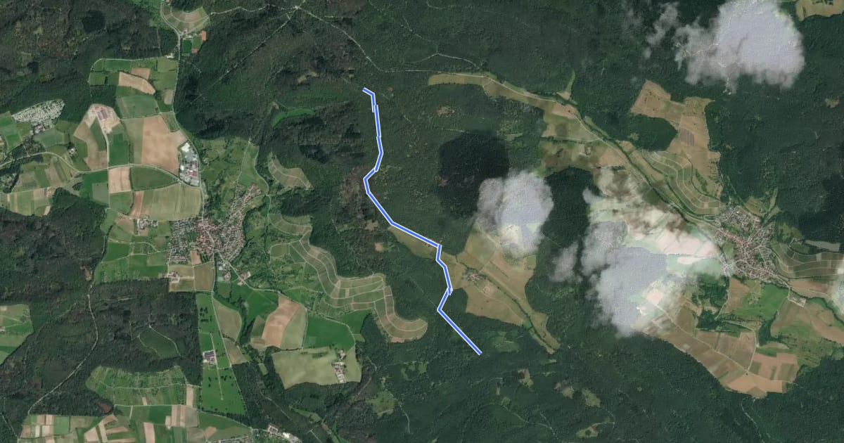 Маршрут Blauer Punkt, Füllmenbacher Hof - Kanzelbuche на спутниковом снимке